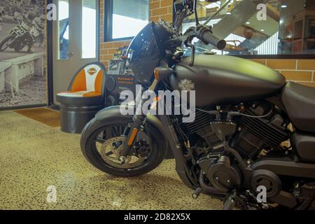 Classic Custom Harley Davison Motorrad, Vintage Style aus Western Australia, 2019 Stockfoto