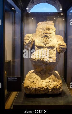 Sandsteinstatue des ägyptischen gottes Bes, 4.-2. Jahrhundert v. Chr., Rom, Italien Stockfoto