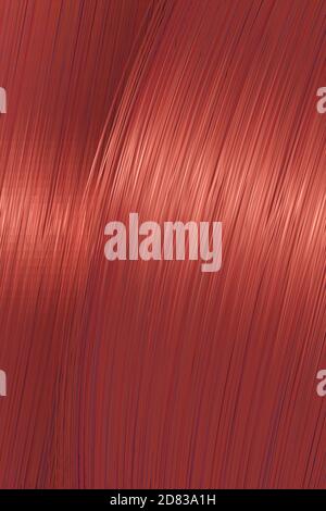 Realistische helle rote gerade Haar Textur Hintergrund Stock Vektor