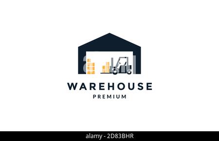 Lager Land Gabelstapler moderne Logo Vektor-Symbol Illustration Stock Vektor