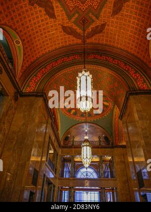 Interieur des Art-Deco Fisher Building in Detroit Stockfoto