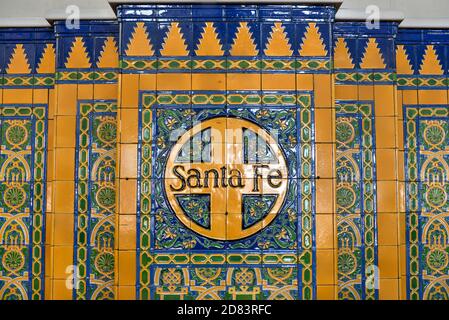 San Diego, Kalifornien - 19. Juli 2020: Union Station in San Diego, USA. Die Station im Stil der spanischen Kolonialzeit wurde am 8. März 1915 als Santa Fe eröffnet Stockfoto
