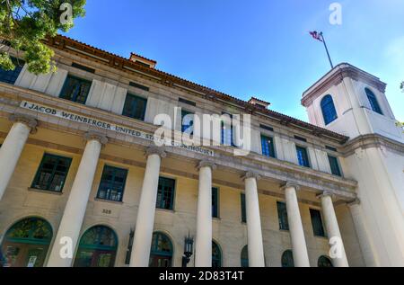 Das Jacob Weinberger U.S. Courthouse ist ein historisches Gerichtsgebäude in San Diego, Kalifornien. Es ist ein Gerichtsgebäude für die Vereinigten Staaten Konkurs c Stockfoto