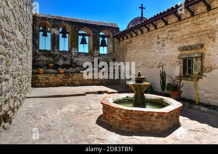 Mission San Juan Capistrano ist eine spanische Mission in San Juan Capistrano, Kalifornien. Gegründet 1776 im kolonialen Las Californias von der spanischen katholischen M Stockfoto