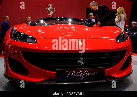 wien, österreich, jan 09 2019, wiener Autoshow, ferrari portofino Stockfoto