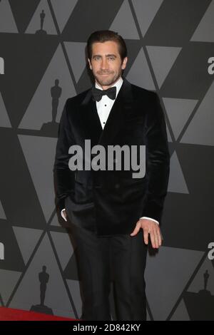 LOS ANGELES - NOV 11: Jake Gyllenhaal bei den AMPAS 9th Annual Governors Awards im Dolby Ballroom am 11. November 2017 in Los Angeles, CA Stockfoto