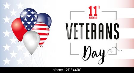 Happy Veterans Day USA kreatives Banner. Isolierte abstrakte Grafik-Design-Vorlage. Ehrt alle, die gedient haben. Kalligrafische Schriftzüge. Danke Veteranen Stock Vektor