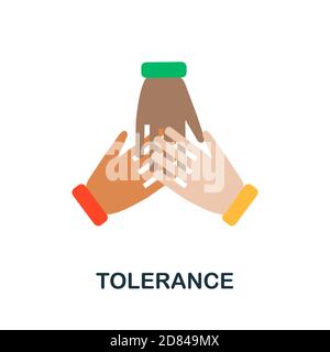 Toleranzsymbol. Einfaches Element aus der Kernwertsammlung. Kreatives Toleranzsymbol für Webdesign, Vorlagen, Infografiken und vieles mehr Stock Vektor