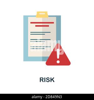 Symbol „Risiko“. Einfaches Element aus der Kernwertsammlung. Creative Risk Icon für Webdesign, Vorlagen, Infografiken und vieles mehr Stock Vektor