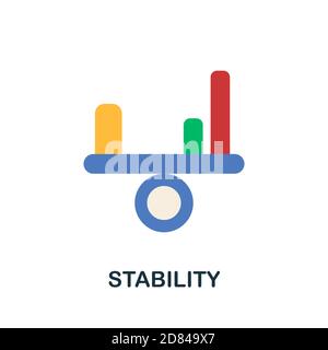 Symbol für Stabilität. Einfaches Element aus der Kernwertsammlung. Creative Stability Symbol für Web-Design, Vorlagen, Infografiken und vieles mehr Stock Vektor