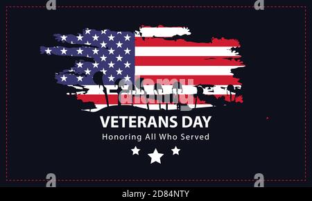 Veterans Day, Memorial Day, Patriot Vector für Banner, Broschüre, Print Ad, Sticker Stock Vektor