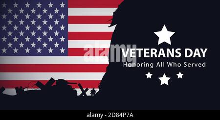 Veterans Day, Memorial Day, Patriot Vector für Banner, Broschüre, Print Ad, Sticker Stock Vektor