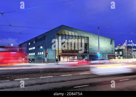 Helsinki, Finnland - 25. Oktober 2020: Das Helsinki Music Center. Stockfoto