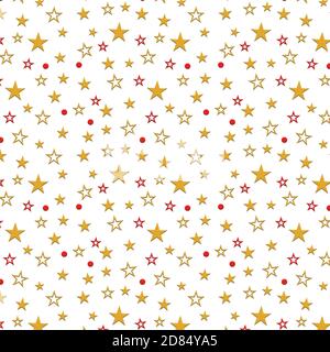Nahtloser Hintergrund mit Sternen und Punkten Stockfoto