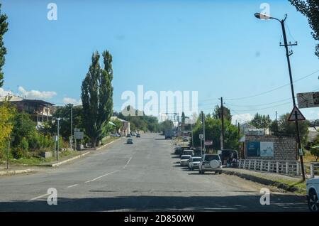 Goris Straße in den Lachin Korridor in Berg Karabach 14/09/20 Stockfoto