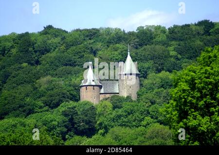 Castell Coch, Märchenburg, entworfen von William Burges für die dritte Maquess of Bute, Tongwynlais, Cardiff. Stockfoto