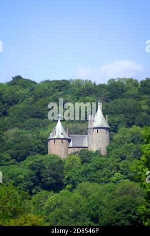 Castell Coch, Märchenburg, entworfen von William Burges für die dritte Maquess of Bute, Tongwynlais, Cardiff. Stockfoto