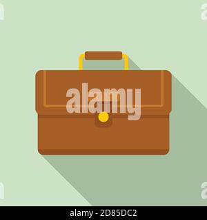Praktikumskoffer Icon, flacher Stil Stock Vektor