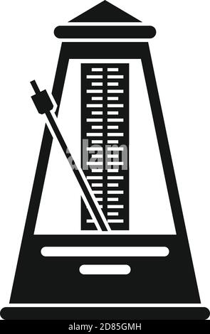 Mechanisches Metronom-Symbol, einfacher Stil Stock Vektor