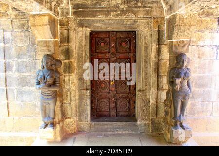 Eingang am Padmanabhapuram Palast Stockfoto