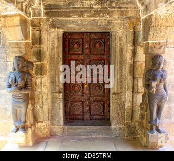 Eingang am Padmanabhapuram Palast Stockfoto