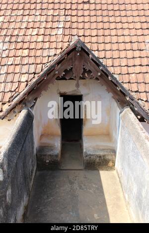 Eingang am Padmanabhapuram Palast Stockfoto