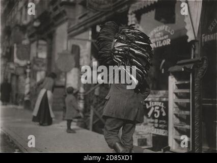 Vintage-Foto Lewis W. Hine - New York City 1912 Stockfoto