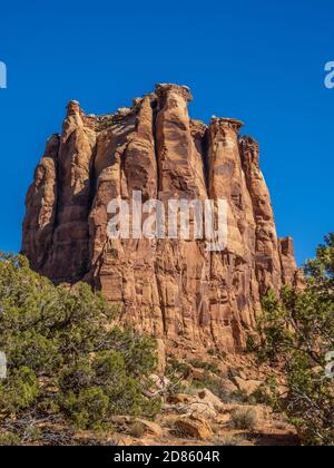 Die Insel, Monument Canyon Trail, Colorado National Monument in der Nähe von Grand Junction, Colorado. Stockfoto