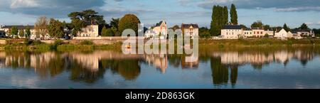 Moret-sur-Loing, heute bekannt als Moret-Loing-et-Orvanne, ist eine historische Stadt in der Nähe von Paris, berühmt für den Maler Sisley Stockfoto