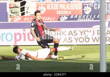 Bologna's Federico Santander beim Fußballspiel Coppa Italia Bologna FC gegen Reggina im Renato Dall'Ara Stadion in Bologna, Italien, 27. Oktober 2020. Foto Michele Nucci /lm Stockfoto