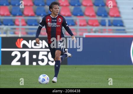 Bolognas Emanuel Vignato in Aktion beim Fußballspiel Coppa Italia Bologna FC gegen Reggina im Renato Dall'Ara Stadion in Bologna, Italien, 27. Oktober 2020. Foto Michele Nucci /lm Stockfoto