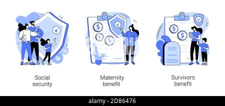 State Allowance abstrakte Konzept Vektor-Illustrationen. Stock Vektor