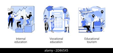 Professionelles Lernen abstrakte Konzept Vektor Illustrationen. Stock Vektor