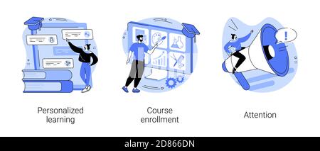 Flexible Studienplan abstrakte Konzept Vektor-Illustrationen. Stock Vektor