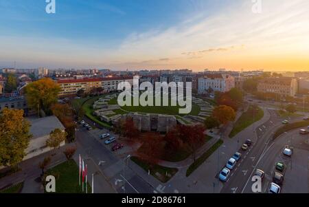 Aquincum Military Amphitheatre in Obuda Bezirk Budapest Ungarn. Römisches Denkmal. Erbaut im 1. Jahrhundert. Stockfoto