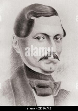 Karl van Beethoven, 1806 – 1856. Neffe des Komponisten Ludwig van Beethoven. Aus Ludwig van Beethoven, 1770 - 1827, sein Leben in Bildern Stockfoto