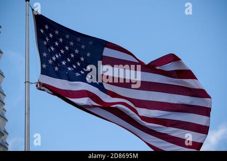 London, 18. Januar 2018:- die Botschaft der Vereinigten Staaten von Amerika, befindet sich in 33 Nine Elms Lane, nach Umzug von 24 Grosvenor Square. Stockfoto