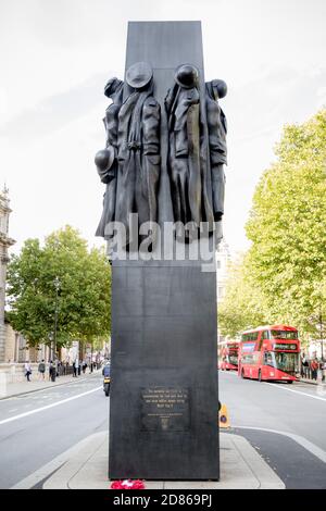 London, 28. September 2017:-The Women of World war 2 Memorial, Whitehall Stockfoto