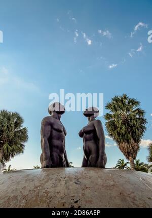 Redemption Song Skulptur von Laura Facey, Emancipation Park, Kingston, Saint Andrew Parish, Jamaica Stockfoto