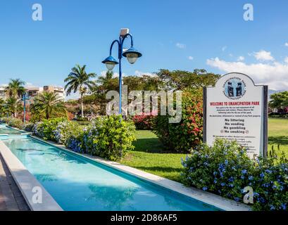 Emanzipation Park, Kingston, Saint Andrew Parish, Jamaika Stockfoto