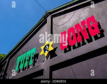 Tuff Gong Recording Studio, Detailansicht, Kingston, Saint Andrew Parish, Jamaica Stockfoto