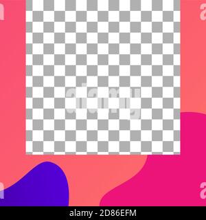 Flüssigkeit formt Pfosten. Trendy Fotorahmen Post Vorlage Stock Vektor