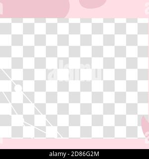 Pinkfarbener Pfosten mit Blumenmuster Niedliche abstrakte Social Media Post Vorlage Stock Vektor