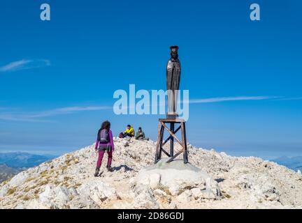 Monte Velino (Abruzzen, Italien) - die schöne Landschaft Gipfel des Monte Velino, einer der höchsten Gipfel des Apennin mit seinen 2487 Metern. Stockfoto