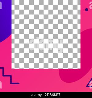 Flüssigkeit formt Pfosten. Trendy Fotorahmen Post Vorlage Stock Vektor