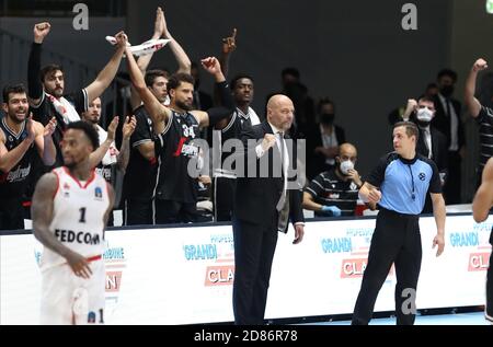 21/10/2020 - Aleksandar Djordjevic, Chefkoah von Virtus Segafredo Bologna während des Eurocup-Spiels Virtus Segafredo Bologna gegen AS Monaco - Photo Mic C Stockfoto