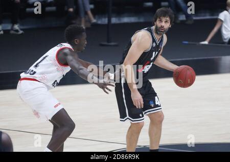 Bologna, Italien. Oktober 2020. 21/10/2020 - Milos Teodosic von Virtus Segafredo Bologna während des Eurocup-Spiels Virtus Segafredo Bologna gegen AS Monaco - Photo Michele Nucci /LM Credit: Michele Nucci/LPS/ZUMA Wire/Alamy Live News Stockfoto