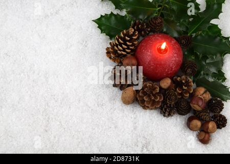 Kerzen für Advent und weihnachten Stockfoto