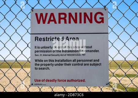 Minuteman Rakete National Historic Site Stockfoto