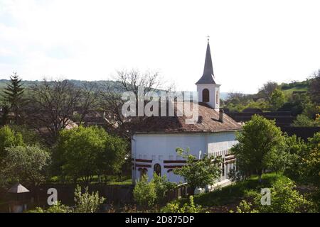 Brancoveanu Kirche, ein historisches Denkmal aus dem 18. Jahrhundert in Ocna Sibiului, Rumänien Stockfoto